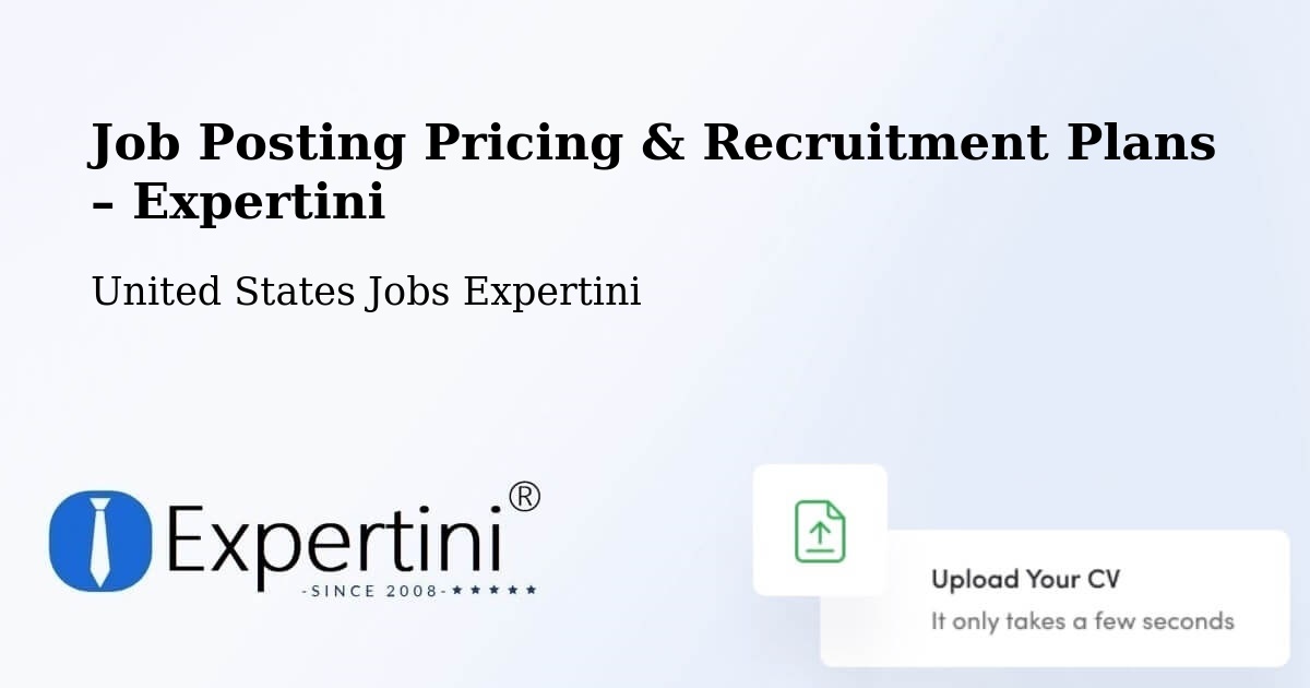 Job Posting Pricing & Recruitment Plans – Cordova - Cordova, United States Jobs Expertini